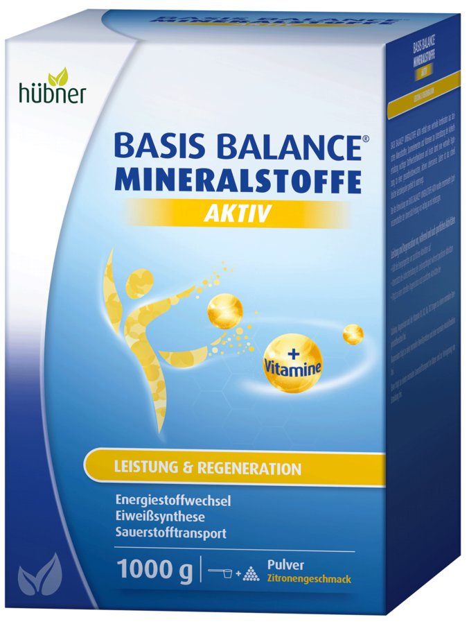 Hübner Basis Balance® Aktiv Витаминно-минеральный комплекс с лимонным вкусом, 1000 г