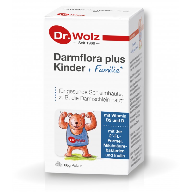 Dr.Wolz Darmflora Plus Kinder + Familie Молочнокислые бактерии для детей и семьи, 54 г