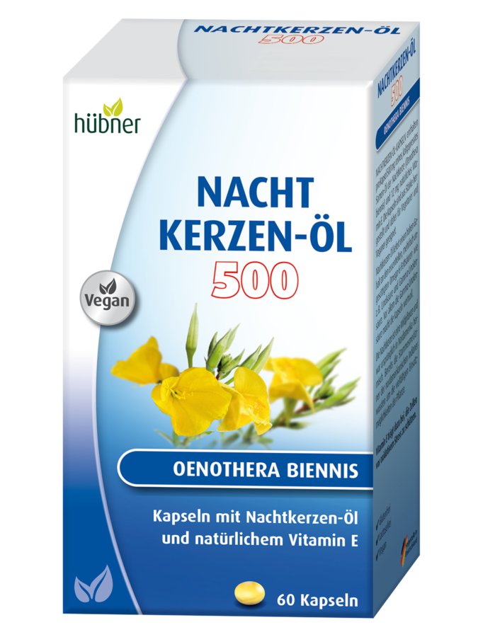 Hübner Масло примулы вечерней 500, 60 капсул