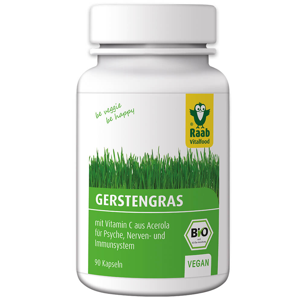 Raab "Bio Gerstengras" - Органические ростки ячменя, 90 капсул.